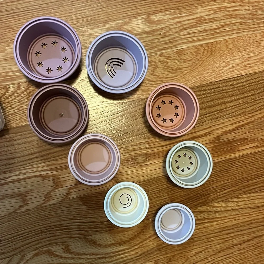 Anthropologie Stacking Cups, Stacking Rings, and Shape Sorter Puzzle NEW - Picture 13 of 14